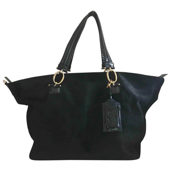 Ermanno Scervino Handbags - Ermanno Scervino Black Pony Hair Large Tote